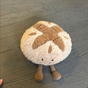 Jellycat Plush Round Brown & Cream Bread Toy